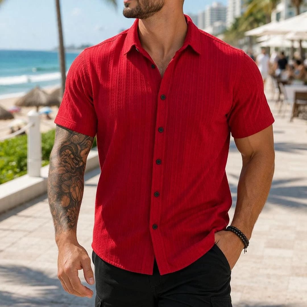 Imagen de CAMISA TEJIDA MANGA CORTA