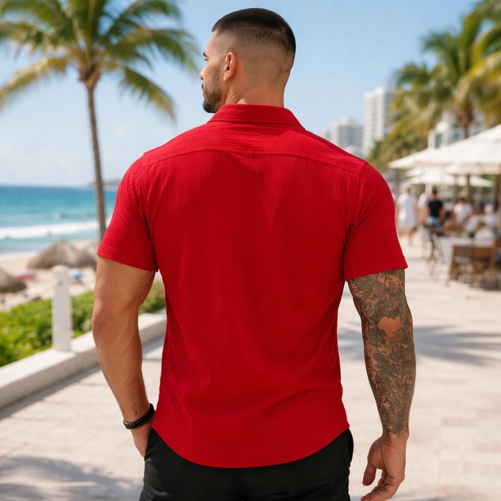 Imagen de CAMISA TEJIDA MANGA CORTA